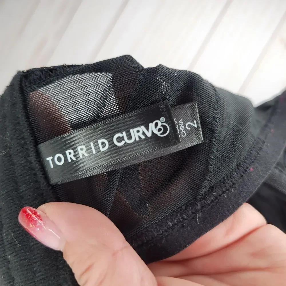 Torrid Curve Magenta Black Lace Long Line Bra - Picture 4 of 4